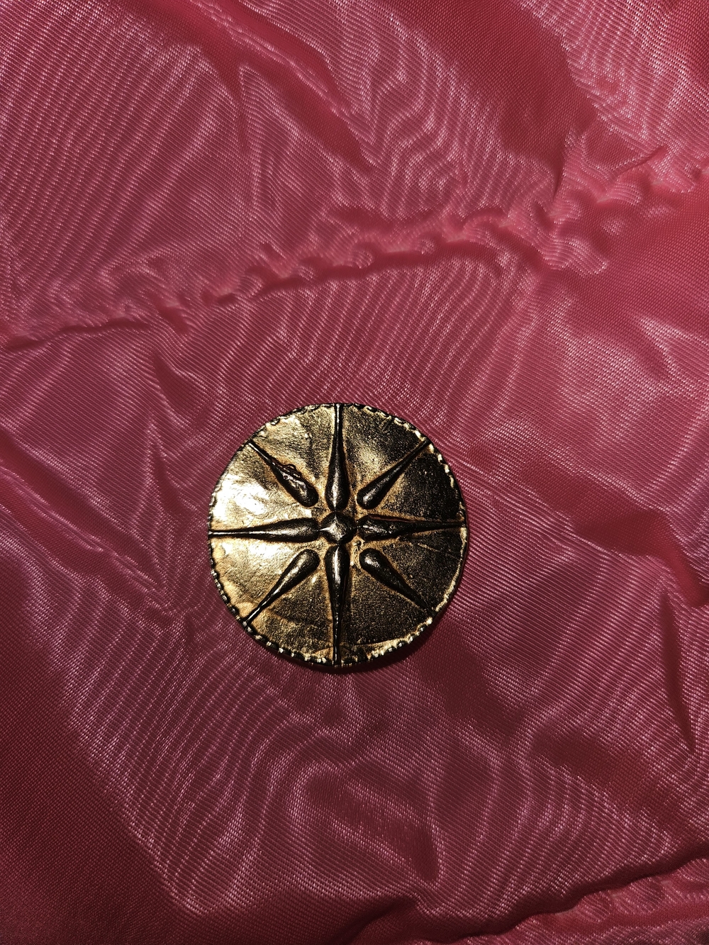 Gold Starburst Coin Pin - Women's Accessory